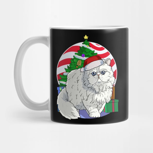 Persian Cat Santa Christmas Gift by Noseking